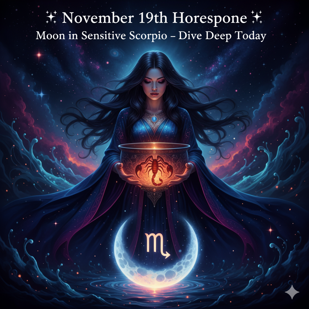 November 19th Horoscope: Moon in Sensitive Scorpio – Dive Deep Today
