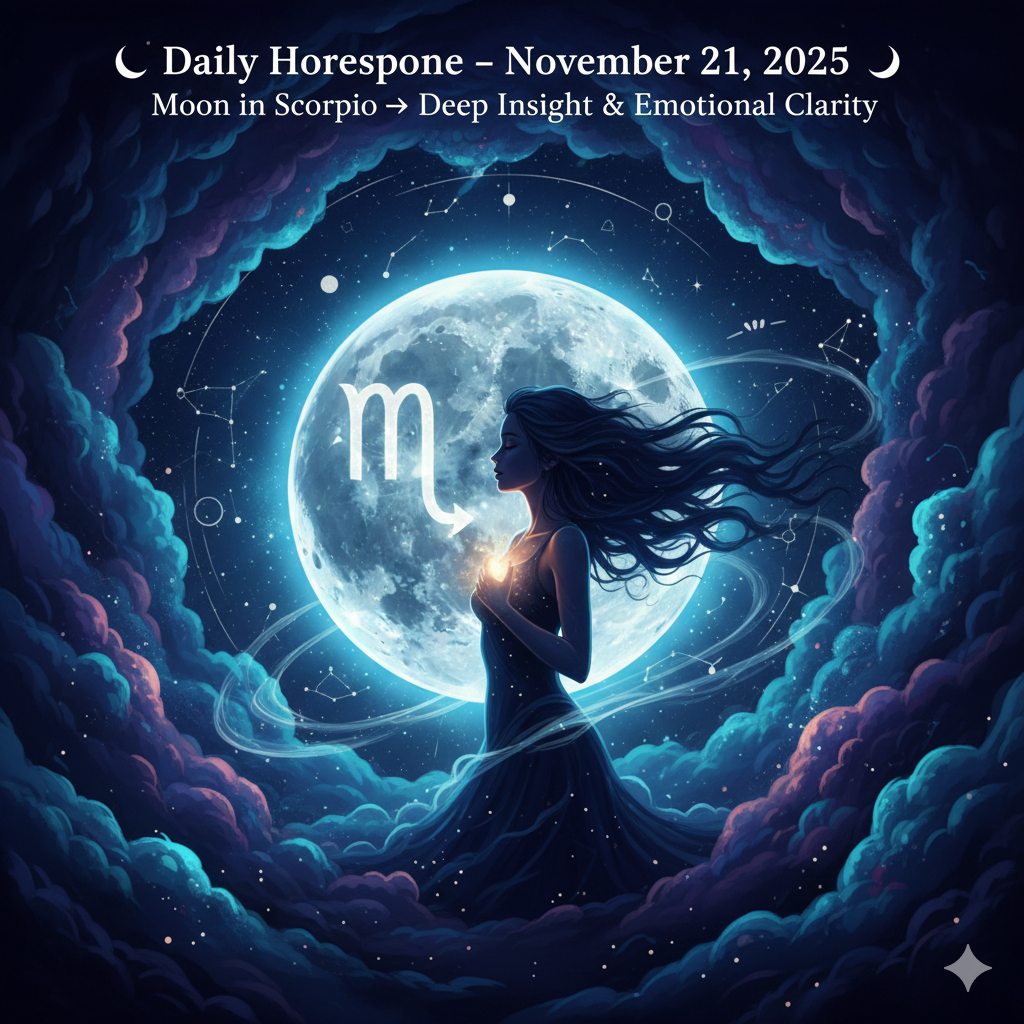 🌙 Daily Horoscope – November 21, 2025: Deep Insight & Emotional Clarity ✨