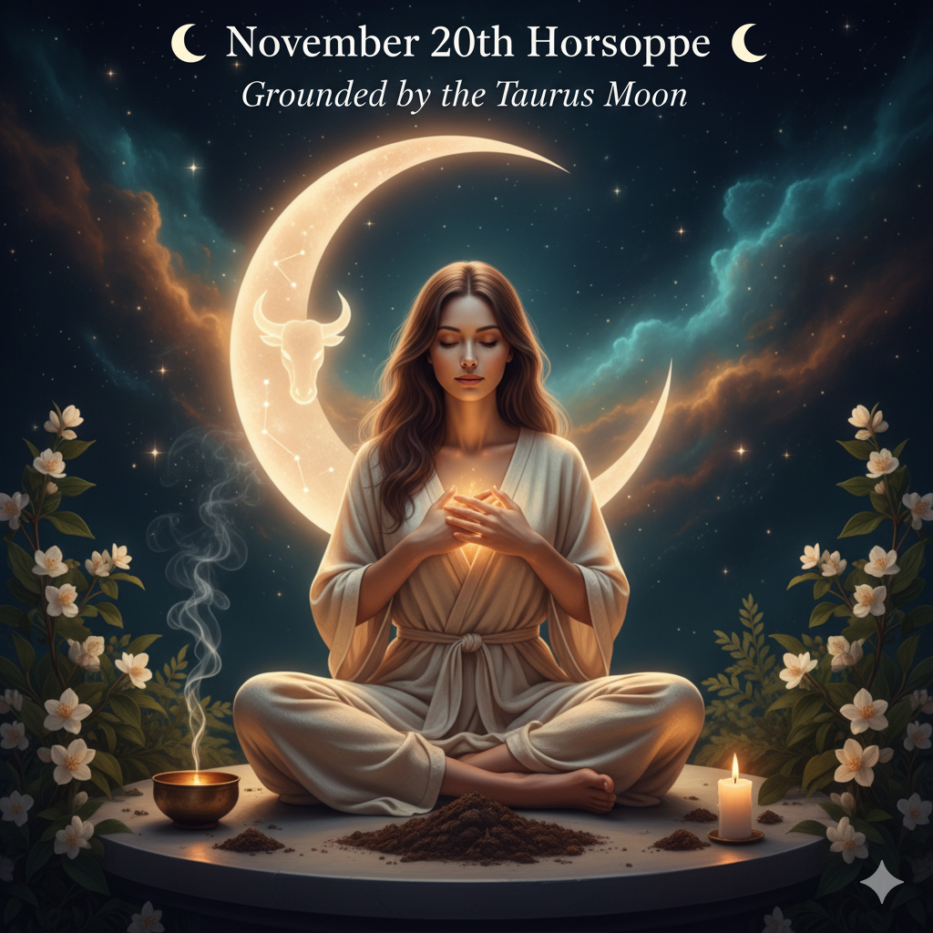 🌙 November 20th Horoscope — Grounded by the Taurus Moon 🌙